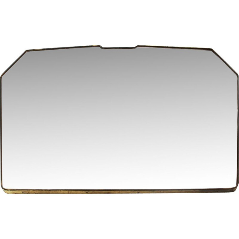 Vintage Italian mirror with brass frame