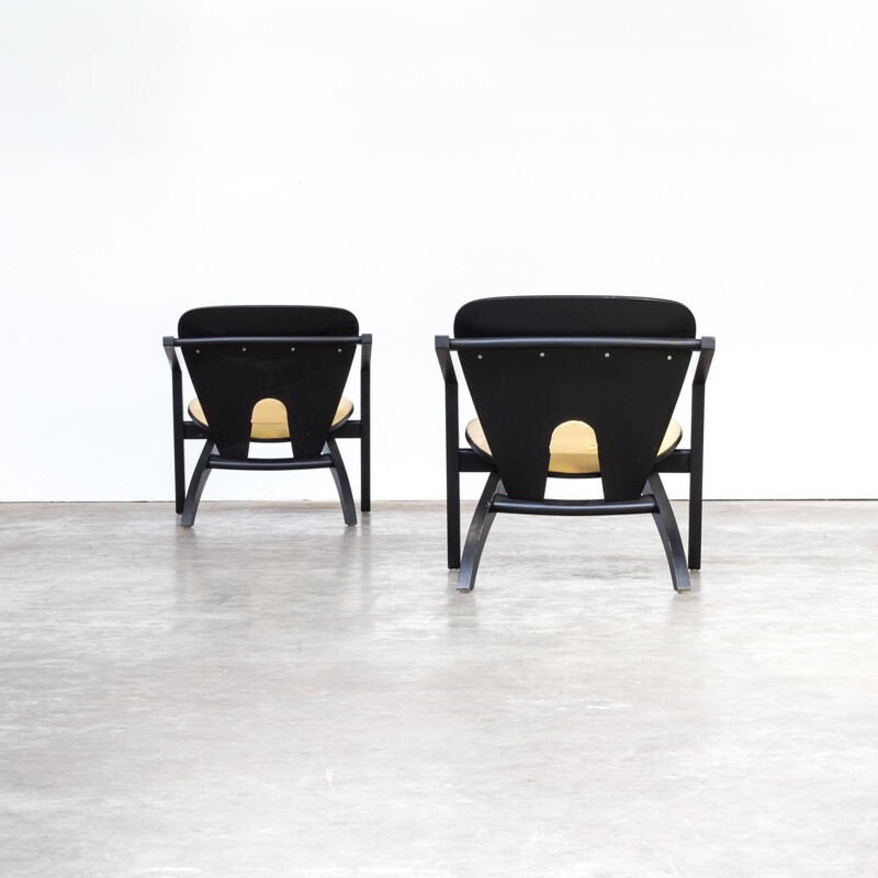 Vintage set of 2 armchairs GE460 by Hans Wegner  chair for Getama