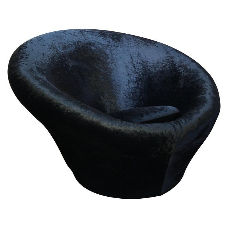 Vintage black chair "Mushroom" by Pierre Paulin for Artifort