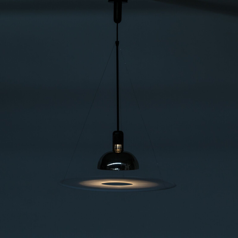 Vintage Frisbi pendant lamp by Achille Giacomo Castiglioni for Flos