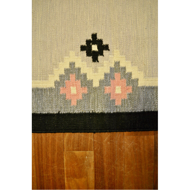 Vintage Scandinavian rug Rollakan in wool