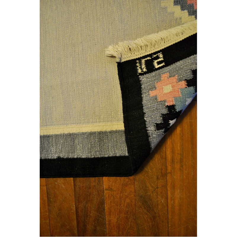 Vintage Scandinavian rug Rollakan in wool