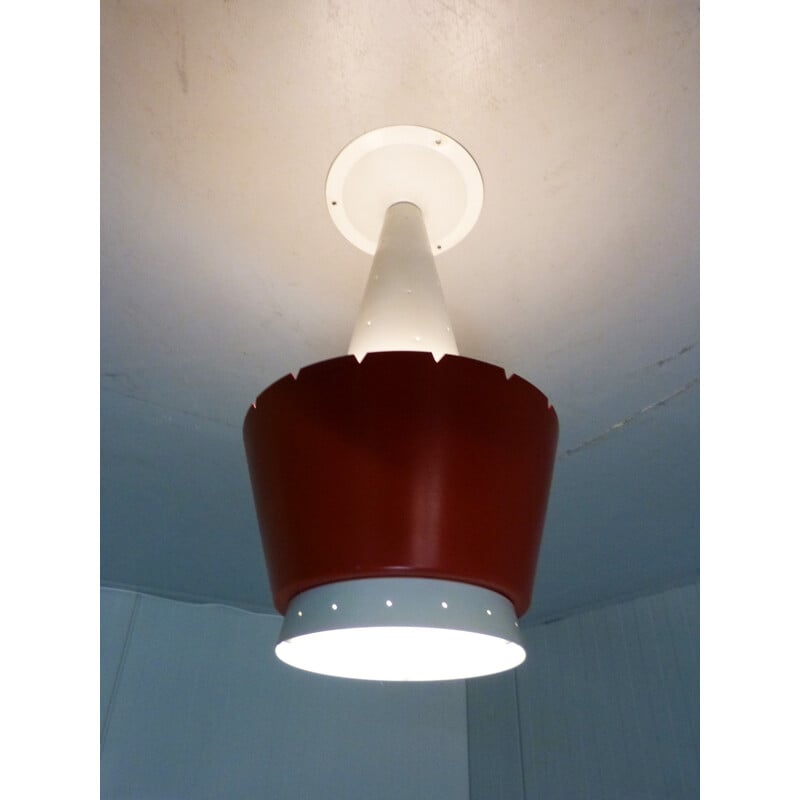 Ceiling lamp in metal and plastic, J.J.M HOOGERVORST - 1950s