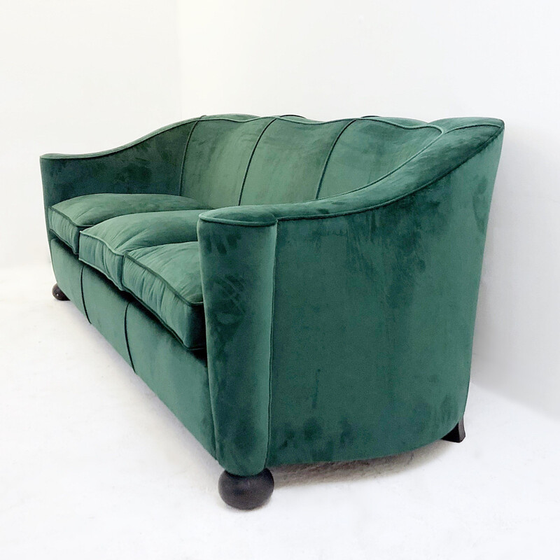 Canapé de salon vintage par Jules Leleu