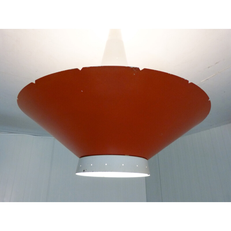 Ceiling Lamp in steel and plastic, JJM HOOGERVORST - 1950s