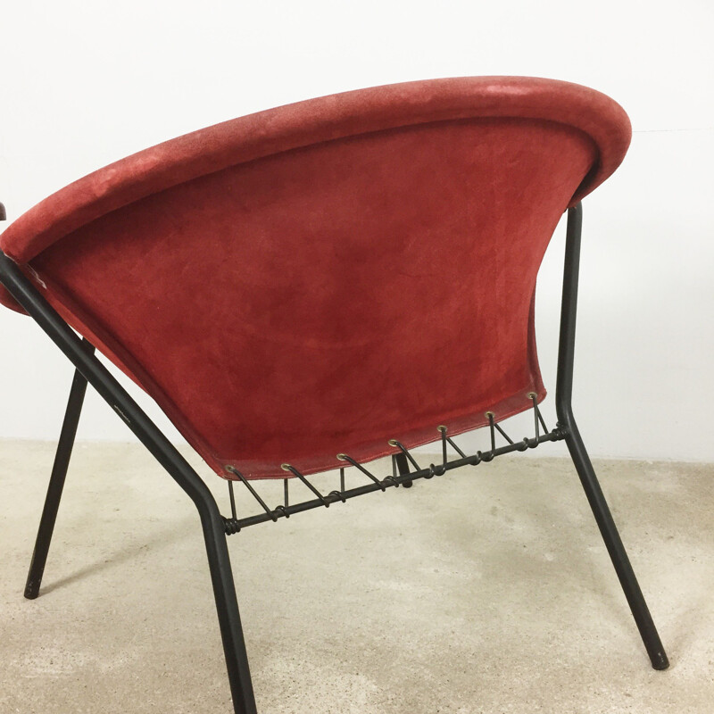 Fauteuil vintage "Balloon" en cuir par Hans Olsen pour LEA