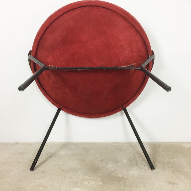 Vintage "Balloon" easy chair in leather by Hans Olsen for LEA