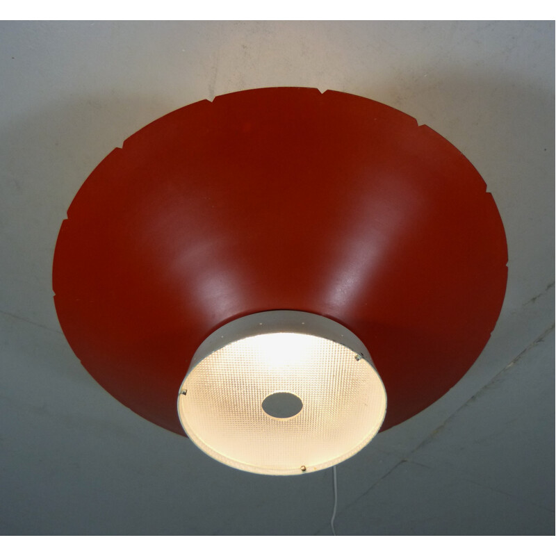 Ceiling Lamp in steel and plastic, JJM HOOGERVORST - 1950s