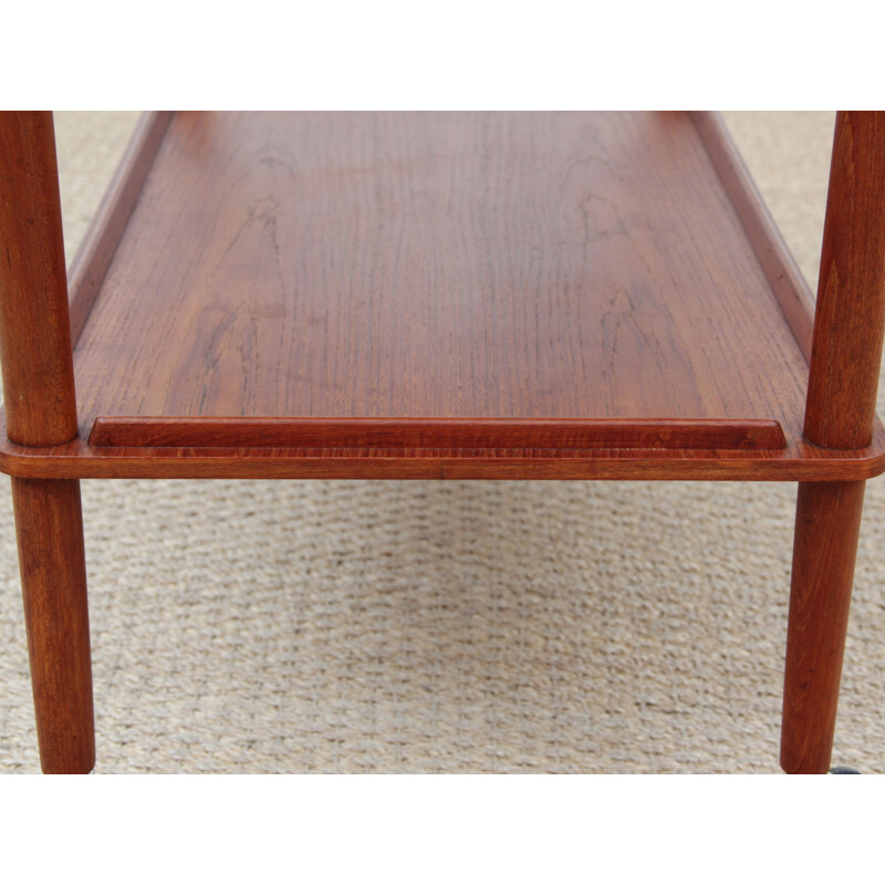 Scandinavische vintage teakhouten rolbar, 1960