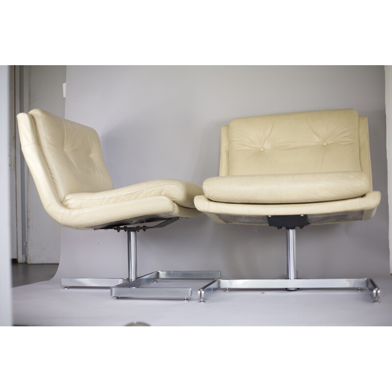 Suite de 2 fauteuils vintage par Raphael Raffel pour Apelbaum