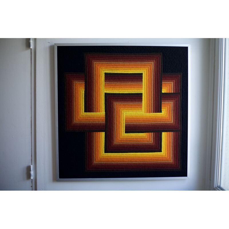 Vintage kinetic tapestry by Patrice Allard for SEG