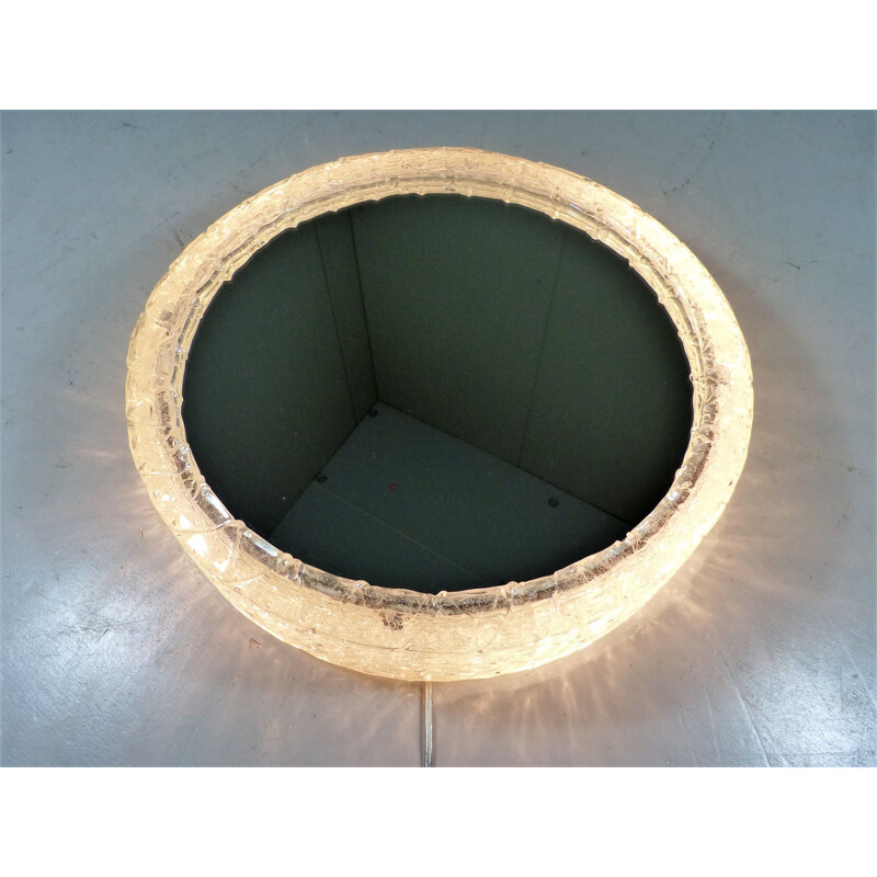 Vintage round luminous mirror