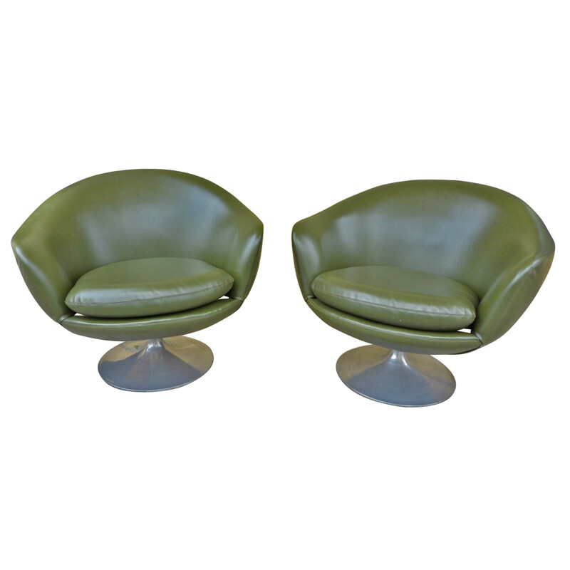 Pair of vintage armchairs, SOUPLINA - 1970s