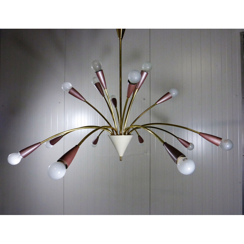 Vintage German Sputnik chandelier by Hesse