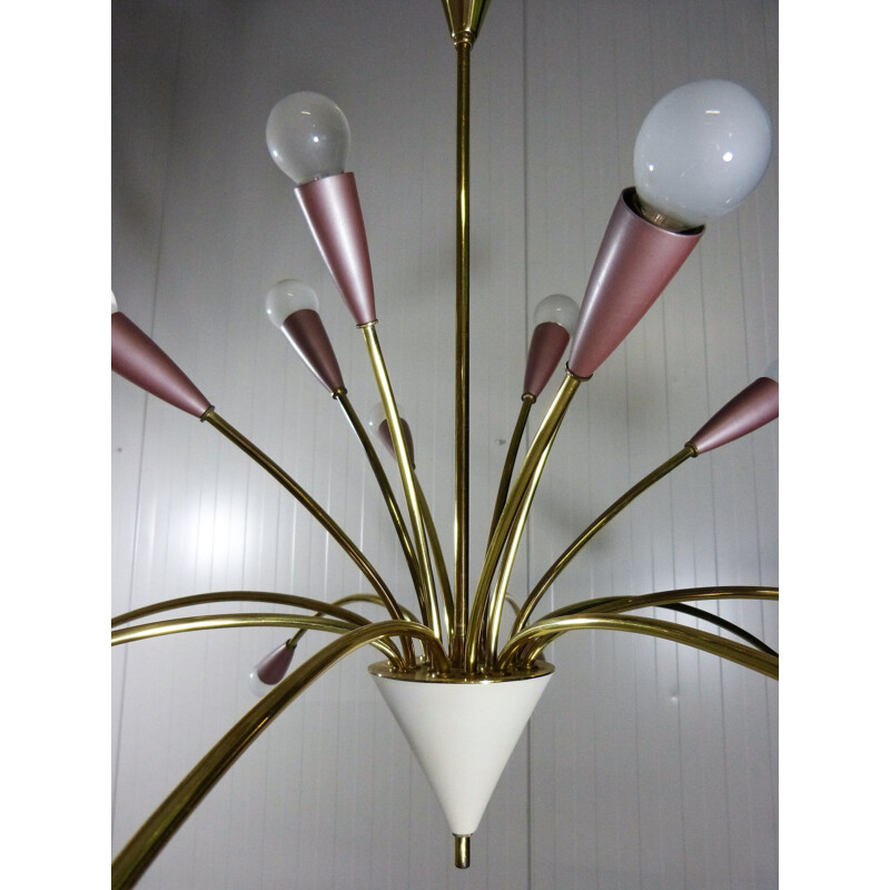 Vintage German Sputnik chandelier by Hesse