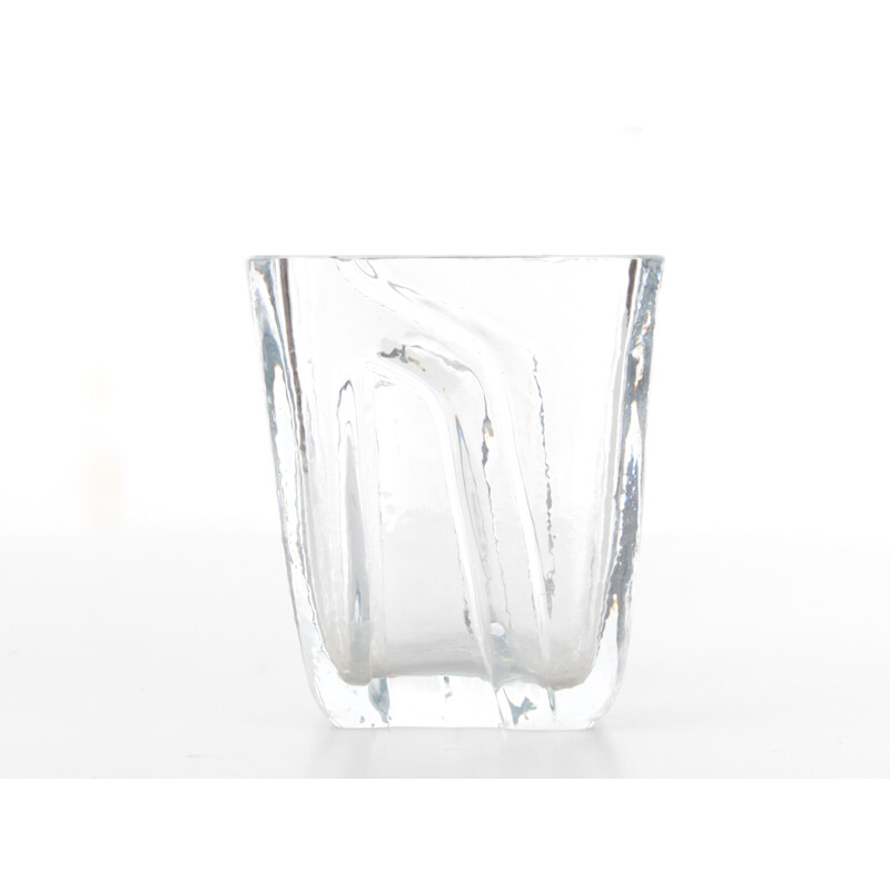 Kleine skandinavische Vintage-Vase aus Glas
