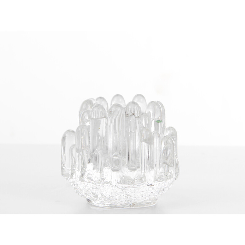 Candelabro escandinavo vintage de cristal de Kosta Boda, 1960