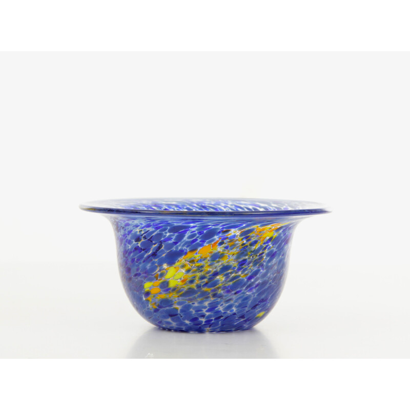 Vintage blue cup in speckled glass