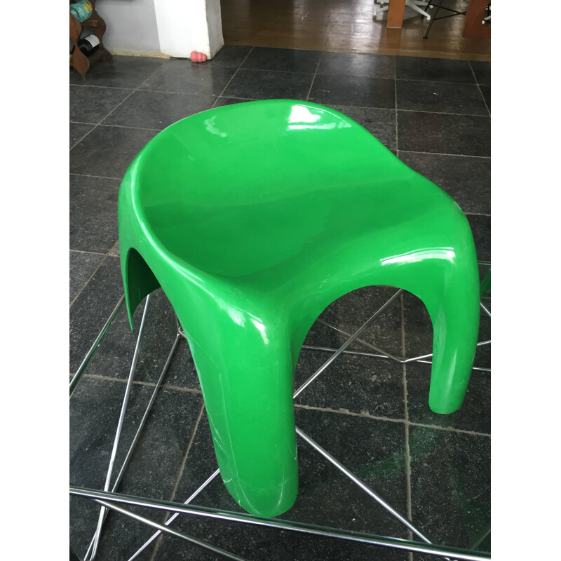 Efebino stool in green ABS plastic, Stacy DUKES - 1970s