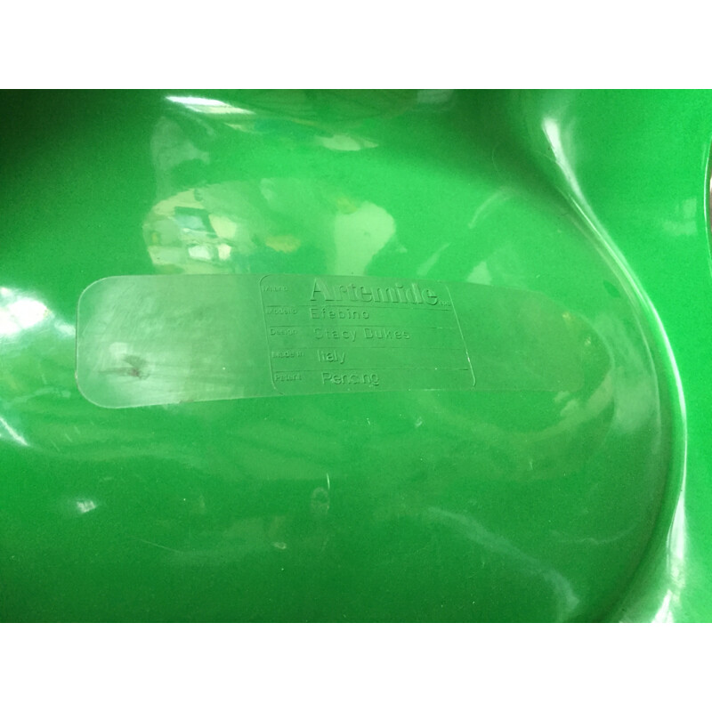 Tabouret Efebino en plastique ABS vert, Stacy DUKES - 1970