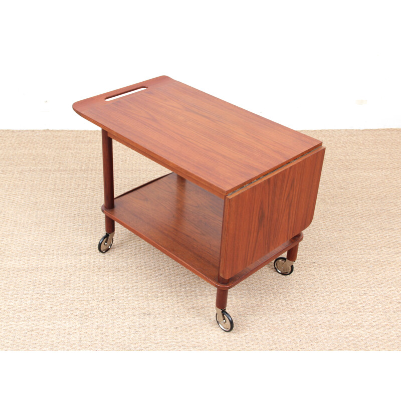 Vintage trolley in teak and rabat