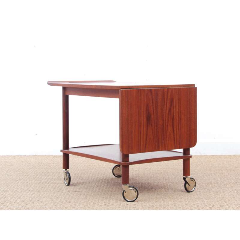 Vintage trolley in teak and rabat