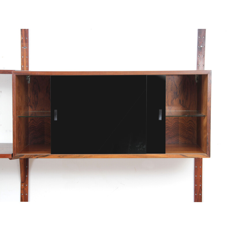 Vintage Scandinavian wall system in rosewood