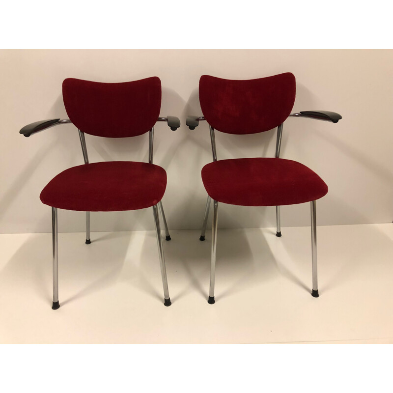 Vintage set of 2 armchairs by Martin de Wit for Gispen