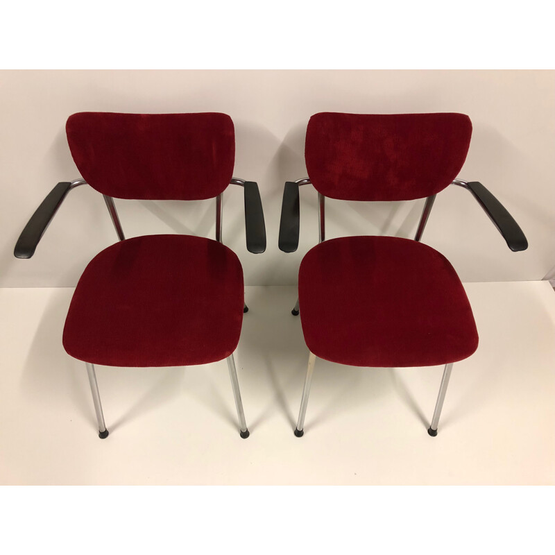 Suite de 2 fauteuils vintage par Martin de Wit pour Gispen