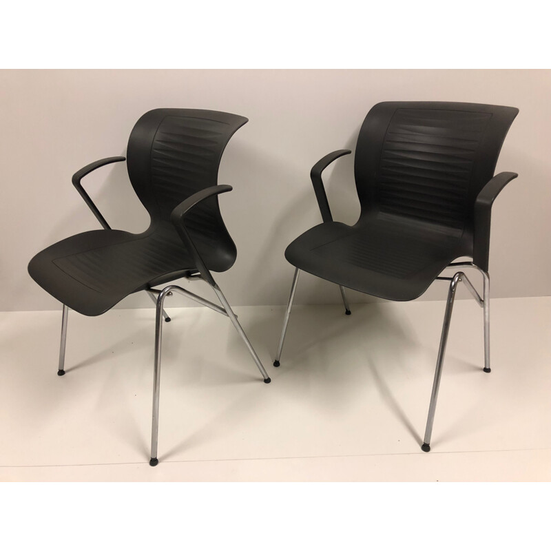 Vintage set of 2 armchairs by Alfred Homann for Fritz Hansen
