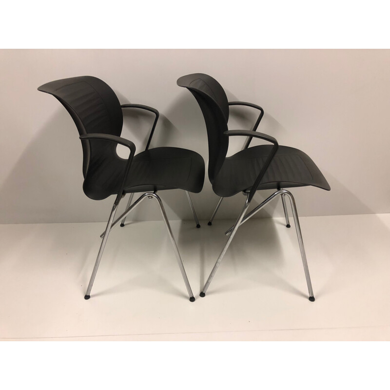 Vintage set of 2 armchairs by Alfred Homann for Fritz Hansen