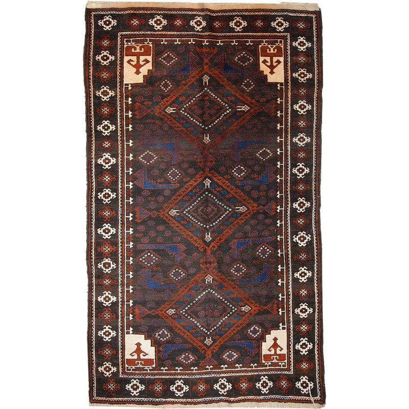 Vintage hand made Afghan Baluch carpet