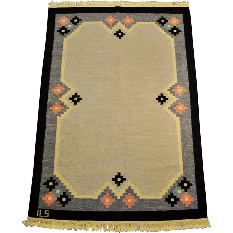 Vintage Scandinavian rug Rollakan in wool