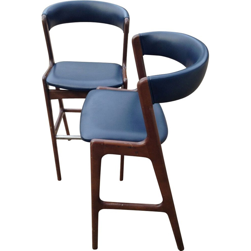 Set of 2 vintage bar stools by Kai Kristiansen