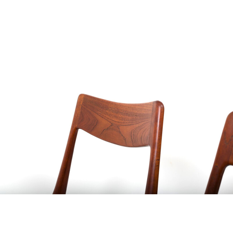 Set of 12 Boomerang Chairs in Teak by Alfred Christensen