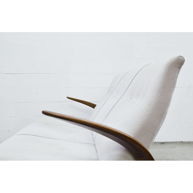 Vintage 3-seater white sofa by Rastad & Adolf Relling for Arnestad Bruk