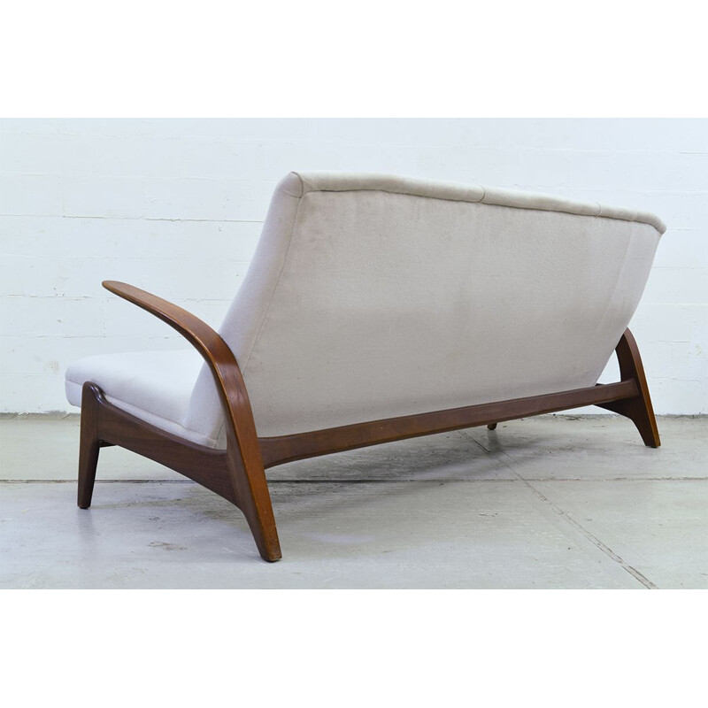 Vintage 3-seater white sofa by Rastad & Adolf Relling for Arnestad Bruk