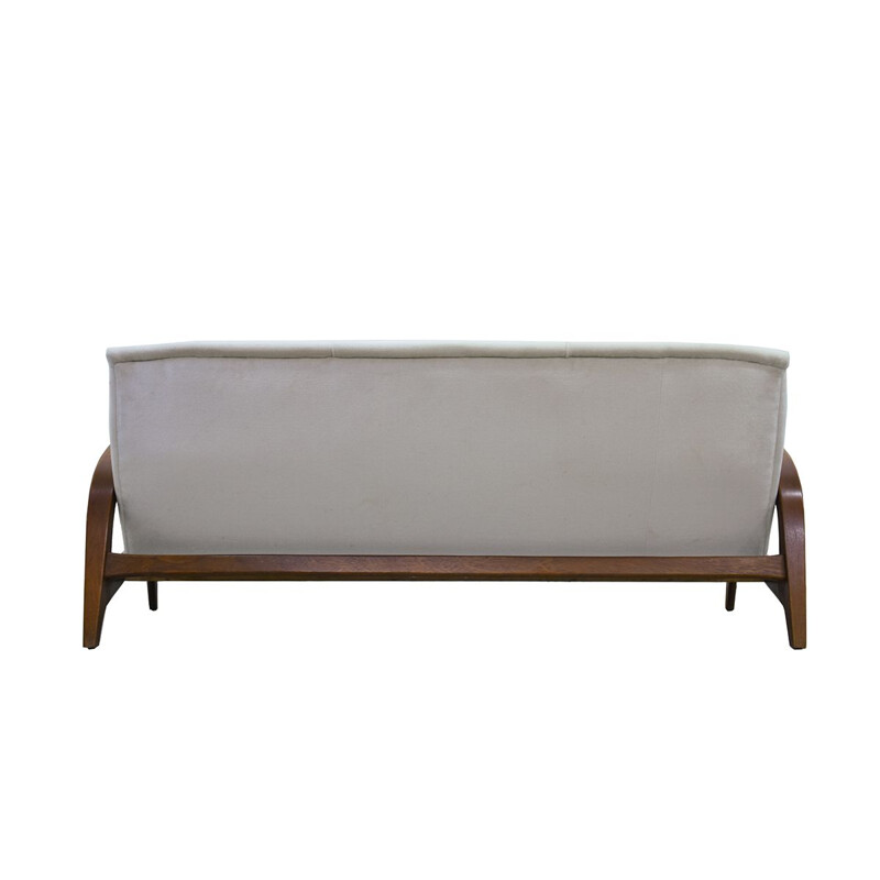 Vintage 3-seater white sofa by Rastad & Adolf Relling for Arnestad Bruk