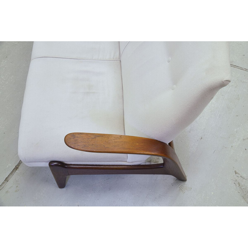 Vintage 3-seater white sofa by Rastad & Adolf Relling for Arnestad Bruk