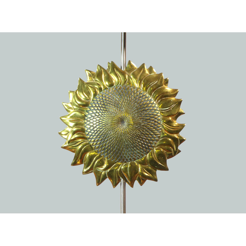 Lampe de table "Tournesol" en bronze doré par Maison Charles