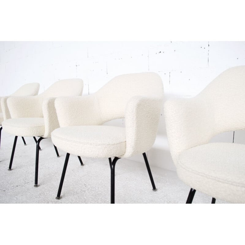 Suite de 4 fauteuils vintage "Conférence" par Eero Saarinen pour Knoll International