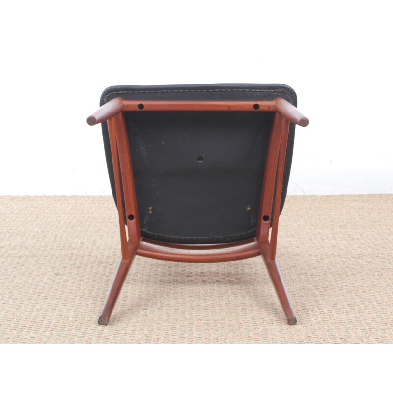 Suite de 4 chaises vintage scandinaves en teck modèle Lis
