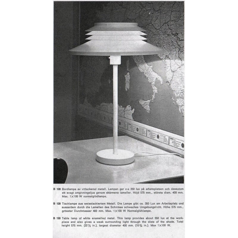 Vintage table lamp B120 by Hans Agne Jakobsson for Markaryd