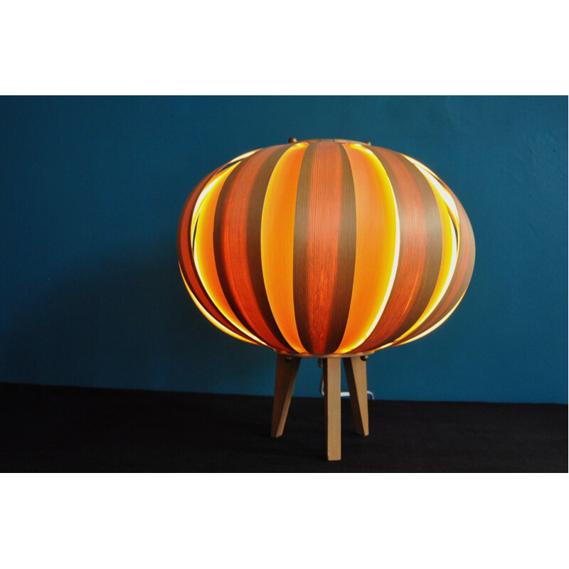 Lampe de table vintage en pin par Hans Agne Jakobsson