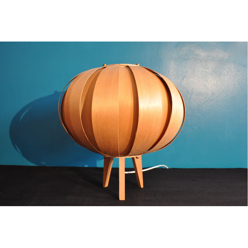 Vintage table lamp in pine by Hans Agne Jakobsson