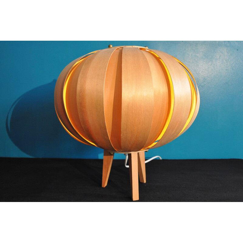 Vintage table lamp in pine by Hans Agne Jakobsson