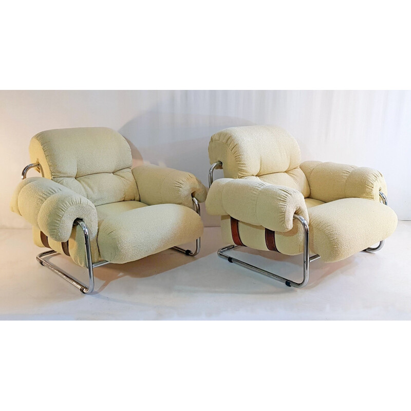 Vintage Guido Faleschini Tucroma Lounge Chairs for Mariani