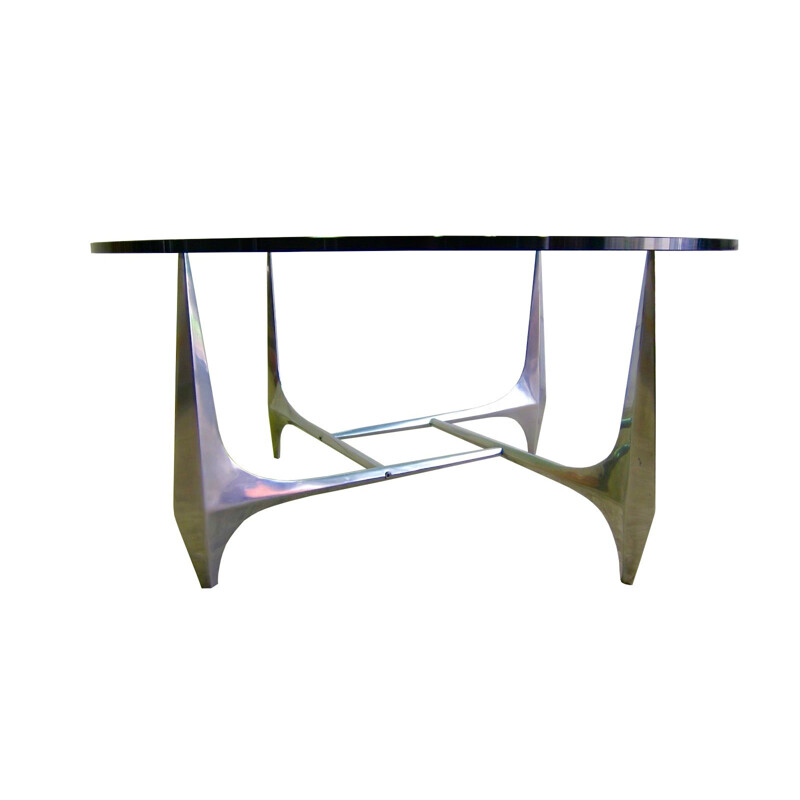 Vintage sculptural coffee table by Ronald Schmitt for Knut Hesterberg