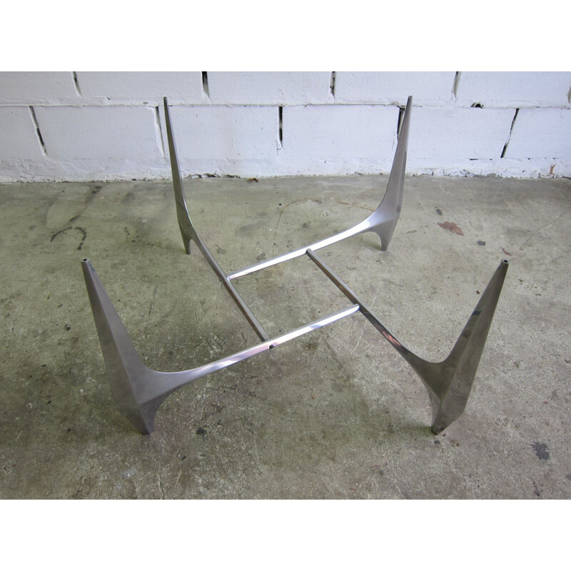 Vintage sculptural coffee table by Ronald Schmitt for Knut Hesterberg