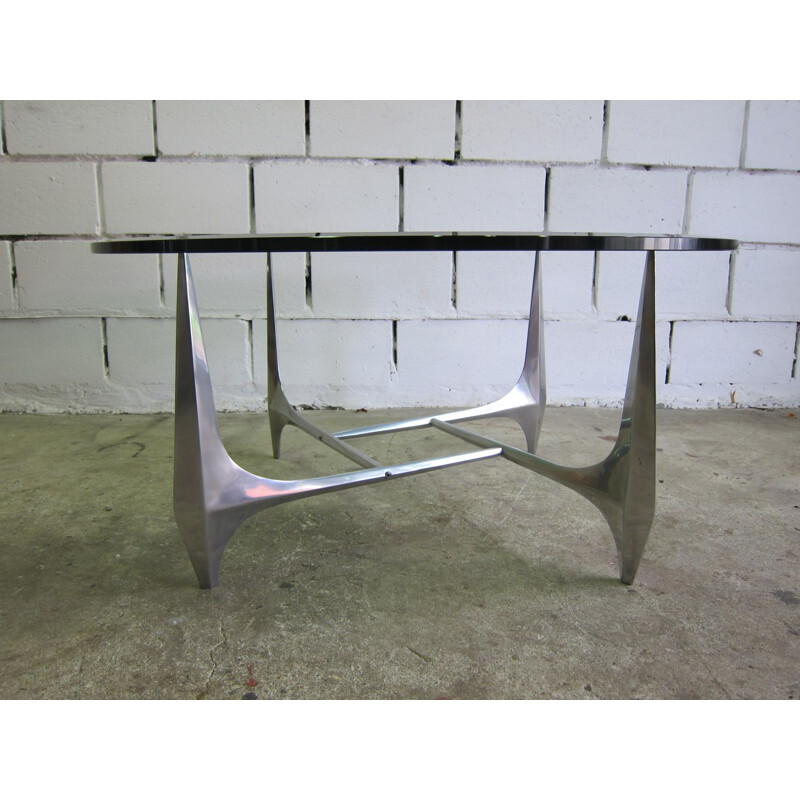 Vintage sculptural coffee table by Ronald Schmitt for Knut Hesterberg